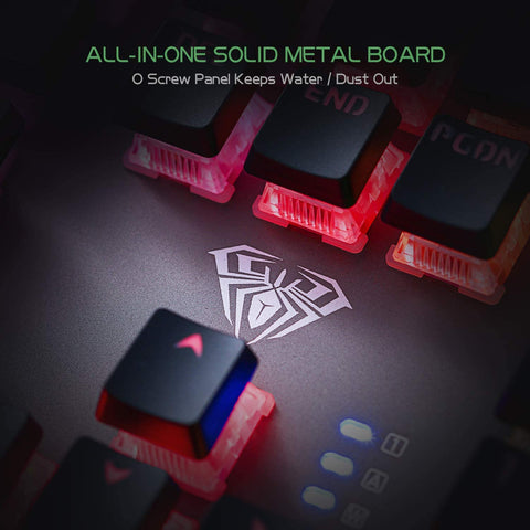 AULA L2098 RGB Mechanical Gaming Keyboard | 104-Key | Tactile Crystal Switches